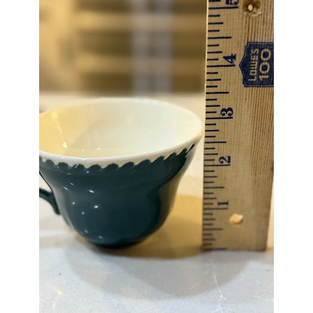 Harkerware MCM‎ VTG Corinthian Pate sur Pate Teal Cups Tea Coffee Replacements